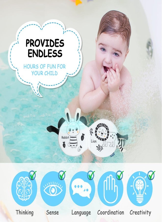 HOTUT Soft Toys Baby Cloth Books, Baby Soft Books, Baby Bath Cloth Book, First Year 3D Animals Tails Crinkle Sensory Touch and Feel Book for Early Development Learning Books - Image 5